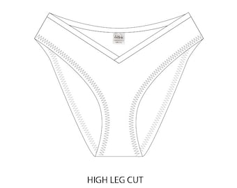 Organic Cotton High Leg Underwear: Hemp/ Bamboo options, Many Prints