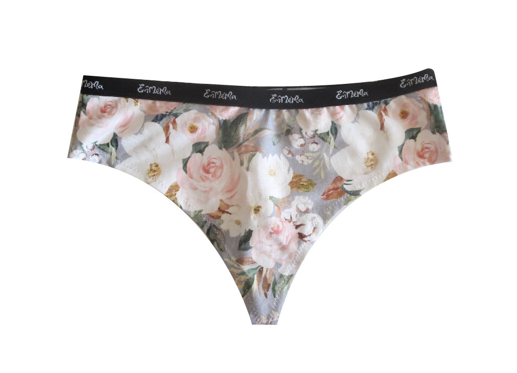 Floral high-cut women's underwear brief  Shop organic cotton lingerie –  econica