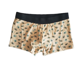 Avocado Print Organic Cotton Boxer Briefs, Gift for Boyfriend