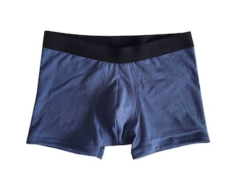 Deep Navy blue Hemp/ Organic cotton comfy Boxer Briefs for men and women