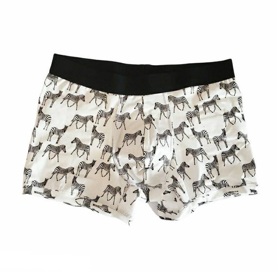 Zebra Loose Fit Cotton Men/ Women Boxer Briefs Matching Underwear