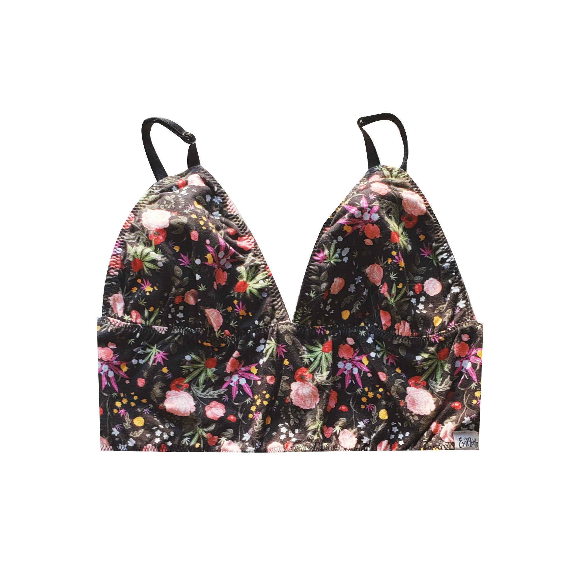 black rose bralette