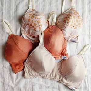 Bralette híbrido | Bralette de algodão orgânico | Bralette de algodão sem costura | Sutiã de cânhamo | para ela | combinando | ideia de presente | ecológico