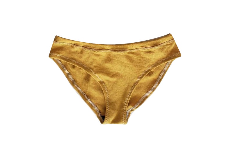 Mustard Hemp and Organic Cotton Underwear Thong Cheekini Etsy