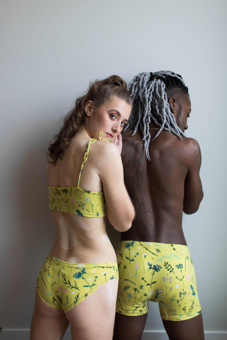 Matching underwear Gift idea For him Herbie Comfy Cotton Boxer Brief Men and Women His and Her
