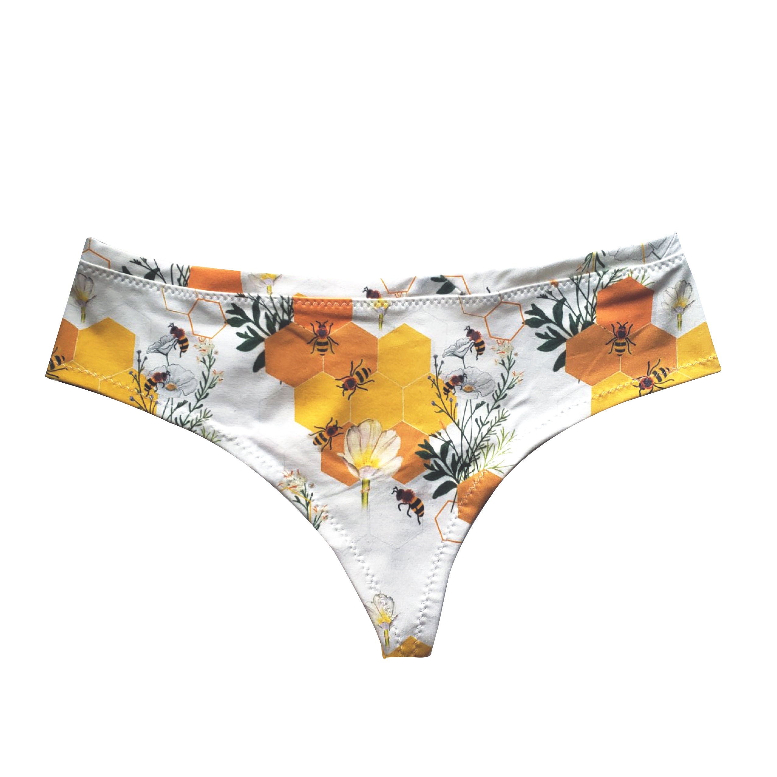 Honey Bee Women's Organic Cotton Underwear thong Etsy