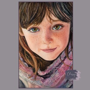 Personalised gift for daughter - Original hand painted Children Portrait - Realistic Childhood memories gifts