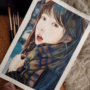Custom Watercolour Portrait - 100% hand painted Original Art - Realistic Headshot memories birthday gifts