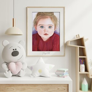 Custom Children Portrait - Personalised gift for daughter - Original hand painted watercolour Childhood memories collection