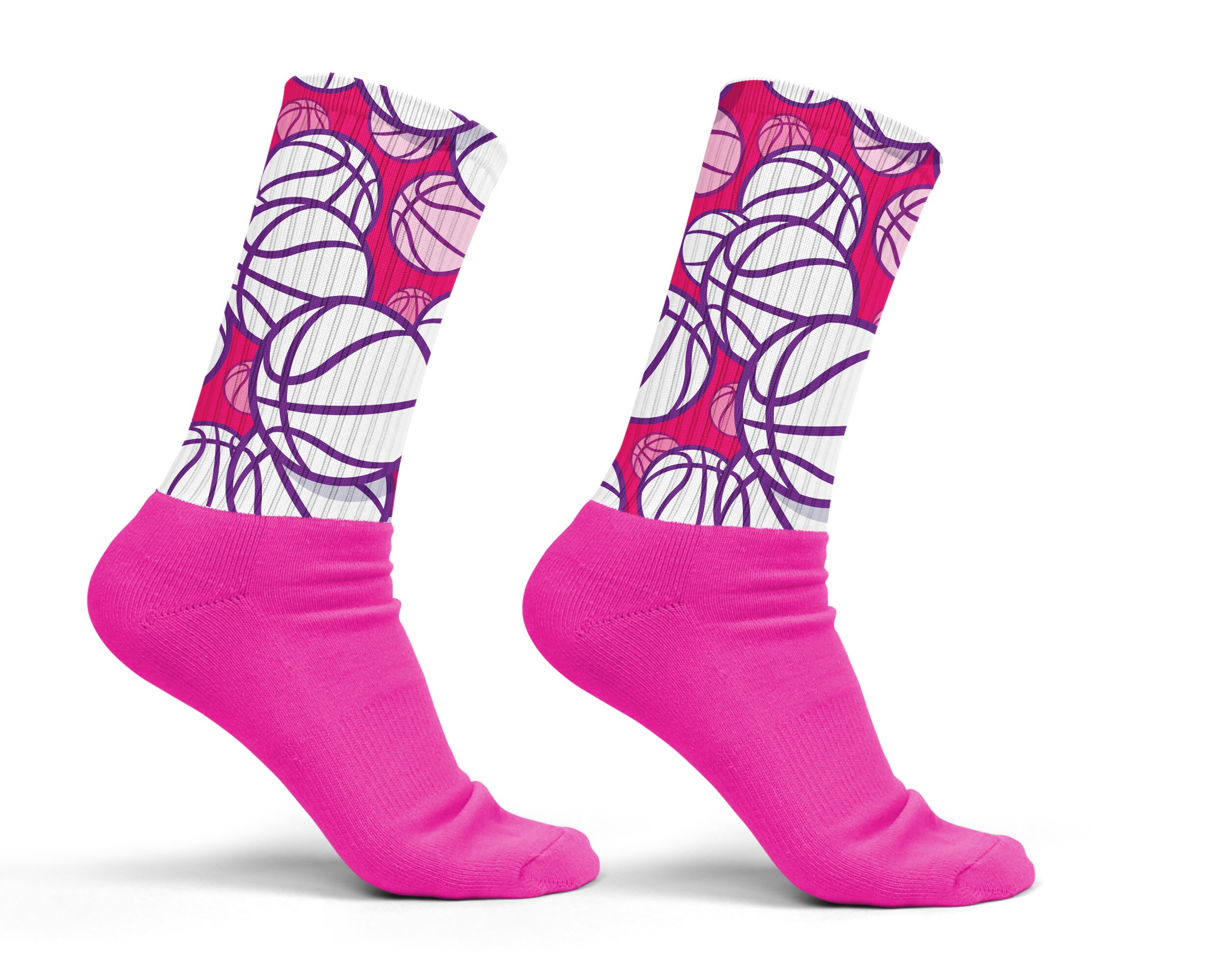Pink basketball socks online