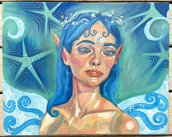 彼女は月の妖精です オリジナル 16 x 20インチ