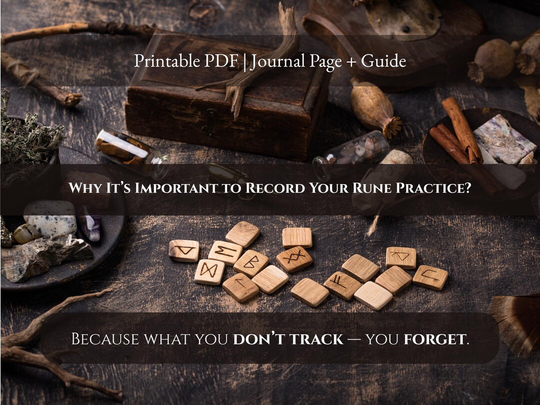 Printable Rune Worksheet — Track Your Rune Readings, Record Intentions ...