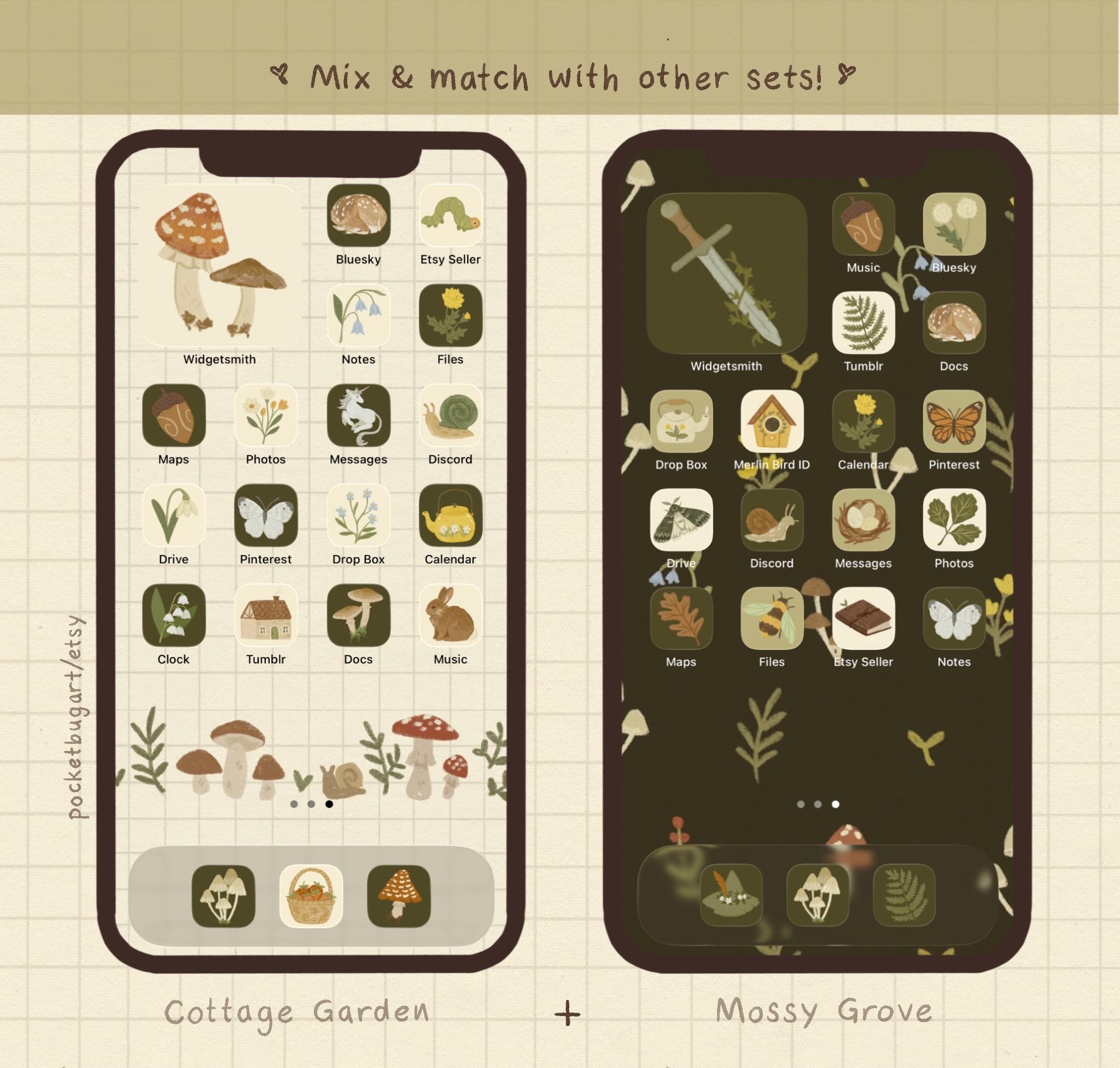 Mossy Grove App Icon Set | Hand Drawn Theme for Ios and Android ...