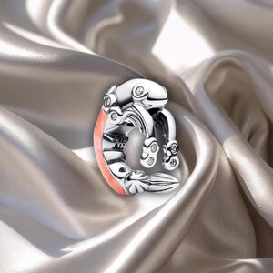 Shrimp Charm, 925 Sterling Silver, Charm for Bracelet, women Jewelry, gift for Her