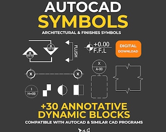 AutoCAD Architectural Blocks DWG–  Symbols & Finishes Library