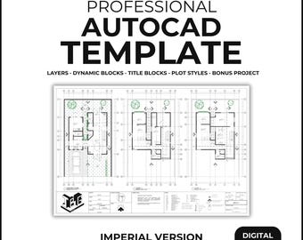 Professional AutoCAD Templates – Complete Imperial System Bundle