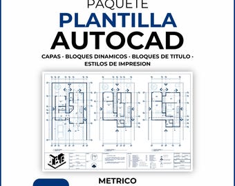 Plantilla Profesional de AutoCAD – Sistema Métrico | Capas, Bloques Dinámicos y Pies de Plano