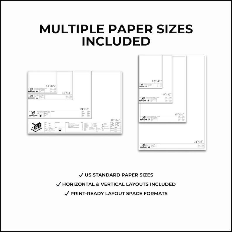 Professional Autocad Templates – Complete Imperial System Bundle - Etsy