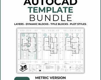 Plantillas profesionales de AutoCAD: paquete completo del sistema métrico