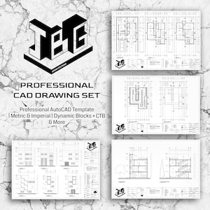 Vollständige Autocad DWG-Vorlage | Ebenen, Blöcke, CTB & Papiergrößen