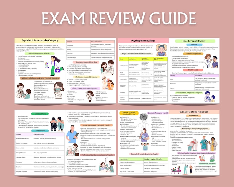 PMHNP Study Guide | Psychiatric Nurse Practitioner Exam Resource | Mental Health Notes | PDF image 5