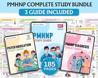PMHNP Complete Study Guide Bundle | Psychiatric Mental Health Nurse Practitioner | Psychopharmacology | Digital + Printable