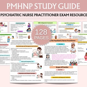 PMHNP Study Guide | Psychiatric Nurse Practitioner Exam Resource | Mental Health Notes | PDF