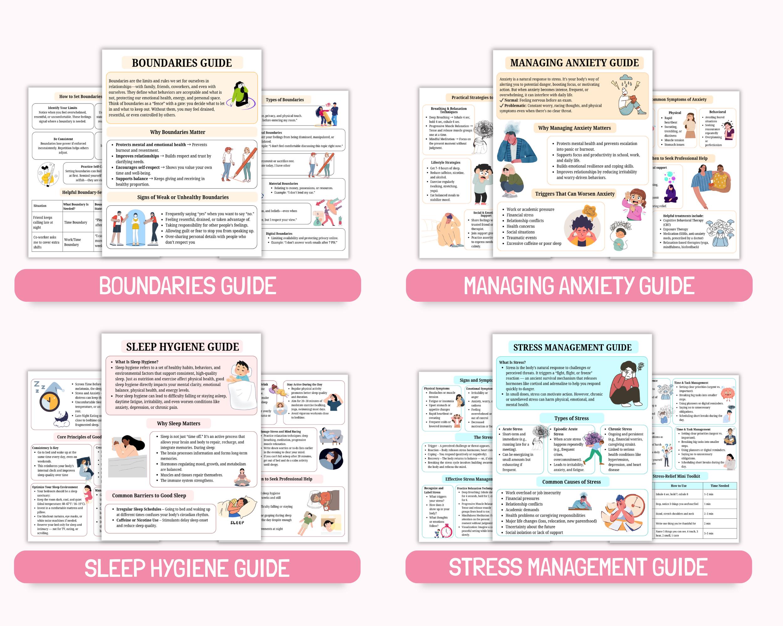 CBT DBT Coping Skills Worksheets Bundle | Anxiety Therapy Workbook ...