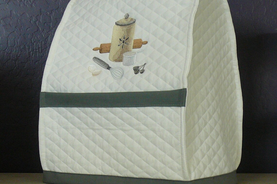 Mixer Cover with Gray Accents and Embroidery for Bosch Etsy