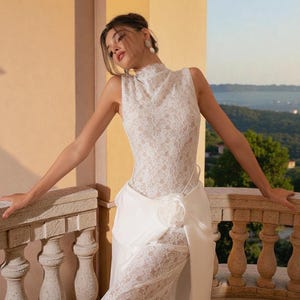 chinese dress ladies Montsand Ivory Tiered Halter Maxi Dress main image 0