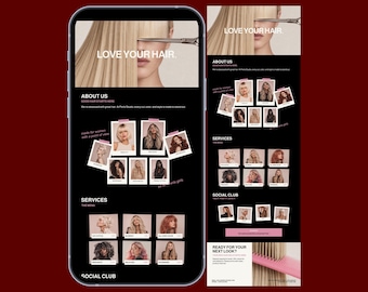 Hair Acuity Schedule Website Canva Template Hair Stylist Acuity Hair Booking Site Hair Salon Acuity Banner Hairdresser Acuity Hairstylist