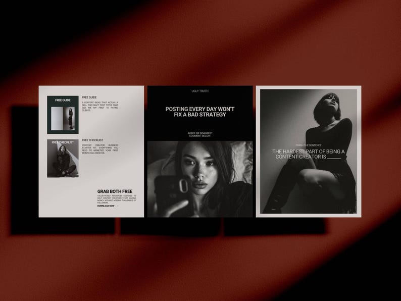 Course Instagram Canva template coaching Instagram post fashion influencer content creator Instagram story social media coaching templates bundle editorial design course creator influencer posts stories templates coaches entrepreneurs