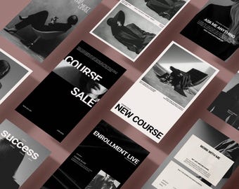 Curso de Instagram sin rostro, plantilla de Canva, creador de cursos, publicación de Instagram, coaching empresarial, curso de redes sociales, plantilla de historia de Instagram, coach