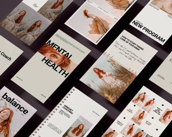 Plantilla Canva para publicación de Instagram de Coach de Salud Mental Historia de Instagram de Coach de Mindfulness Salud Mental Redes Sociales Coaching de Mentalidad Instagram