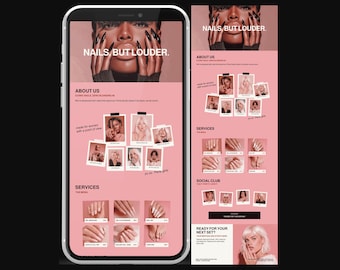 Nail Acuity Schedule Website Canva Template Nail Tech Acuity Nail Booking Site Nail Artist Acuity Banner Nail Salon Pink Acuity Nail Stylist