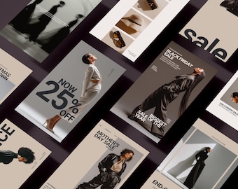 Sales Instagram Post Canva Template Small Business Instagram Story Shop Sale Bundle Holiday Sales Social Media E Commerce Instagram Fashion