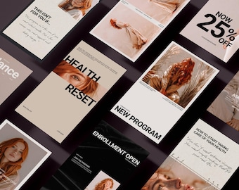 Health Coaching Instagram Post Canva Template Wellness Coaching Instagram Story Health Coach Social Media Holistic Coach Instagram Template