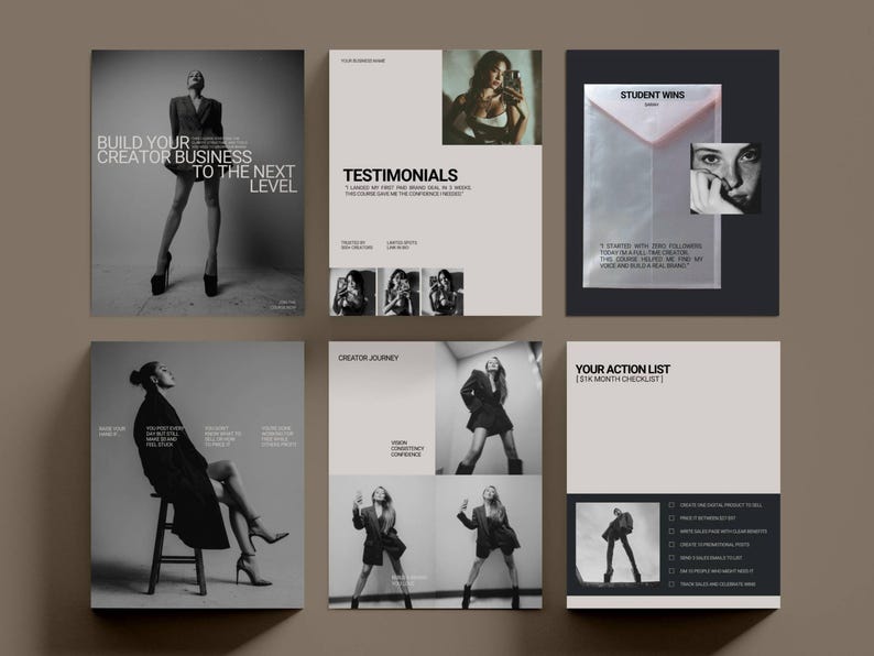 Coaching Instagram Canva template course creator fashion influencer content creator Instagram post story social media templates course Instagram coaching bundle editorial design influencer templates coaches entrepreneurs online business