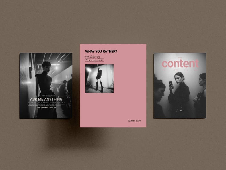 Fashion influencer Instagram story Canva template coaching course creator content creator Instagram post social media templates course Instagram coaching bundle editorial design influencer templates coaches entrepreneurs online business