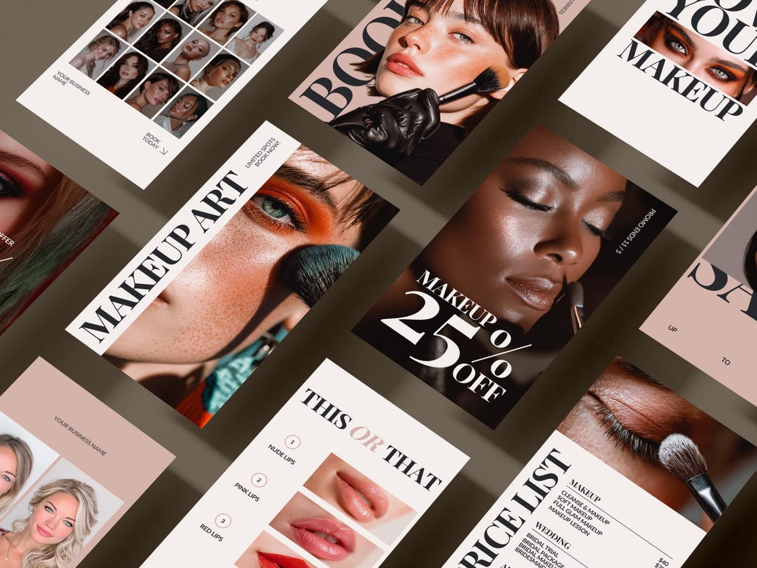 Makeup Artist Instagram Post Canva Template Make up Instagram Stories ...