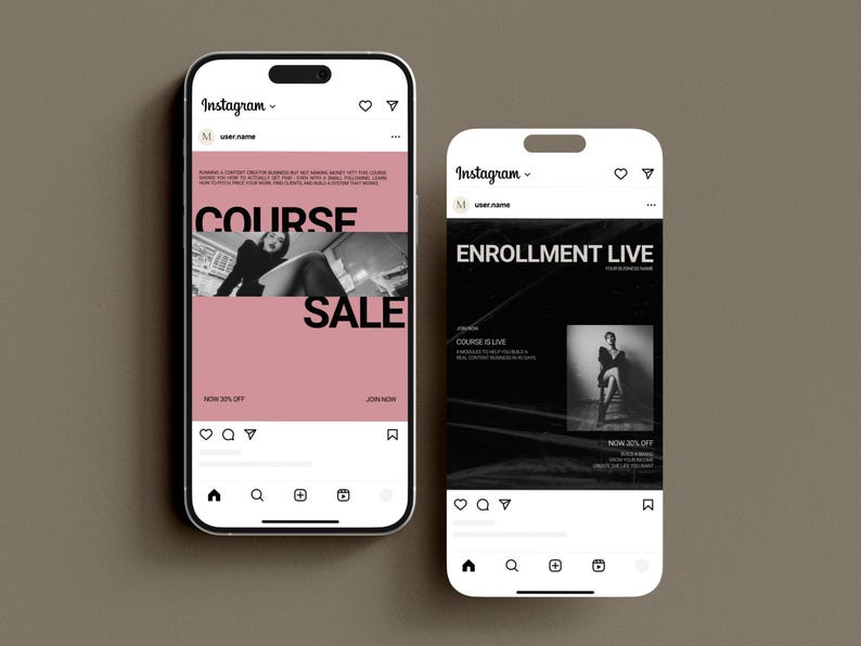 Instagram Canva template coaching course creator fashion influencer content creator Instagram post story social media coaching templates course Instagram bundle editorial design influencer templates AI copywriting coaches entrepreneurs