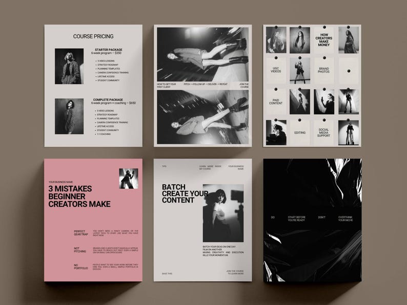 Content creator Instagram post Canva template coaching course creator fashion influencer Instagram story social media templates course Instagram coaching bundle editorial design influencer templates posts stories entrepreneurs coaches