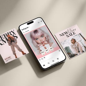 Christmas & New Year Sale Instagram Posts and Stories Canva Template for Small Business and Retail Holiday Social Media Marketing Bundle Professional Business Design Set Complete Digital Collection for Christmas Sales Campaign Customizable