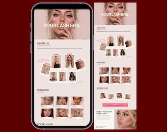 Lash Acuity Schedule Website Canva Template Lash Tech Acuity Lash Booking Site Lash Stylist Acuity Banner Lash Artist Pink Acuity Lashing