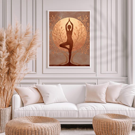Yoga Art Room Rattan Offers A Meditative Focal Point In This Yoga