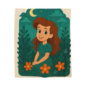 Manta de terciopelo con un diseño encantador, acogedora manta, bonito regalo para niños, decoración del hogar, perfecta para cumpleaños.