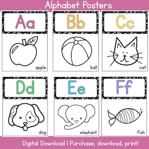 Komposition Notebook Alphabet Poster mit Bildern