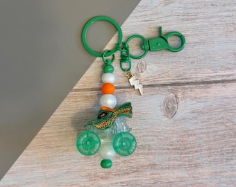 Dragon Green Clear Monster Jam Mini Monster Truck Key Chain Bag Charm