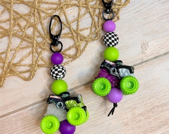 Brelok Grave Digger Mini Monster Jam | Brelok Monster Truck | Monster Jam | Klips do plecaka | Uchwyt do suwaka | Brelok do torebki | Prezent urodzinowy dla dziecka