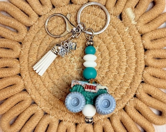 Zombie Monster Jam Mini Keychain | Kids Truck Keychain | Backpack Charm | Party Favor |  Monster Truck Lover Gift